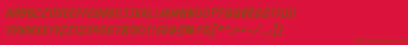 フォントCrashcourseBbItalic – 赤い背景に茶色の文字