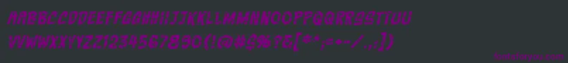 フォントCrashcourseBbItalic – 黒い背景に紫のフォント