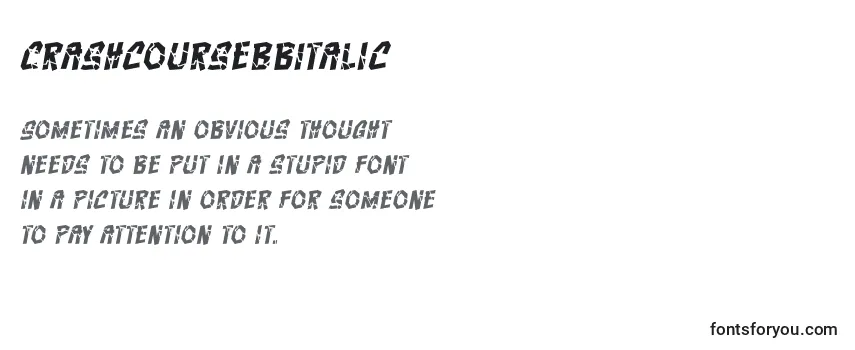 Review of the CrashcourseBbItalic Font