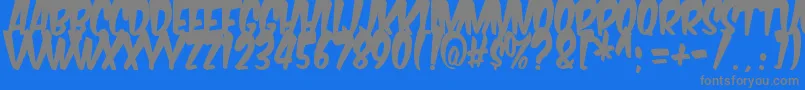 fuente Komikabg – Fuentes Grises Sobre Fondo Azul