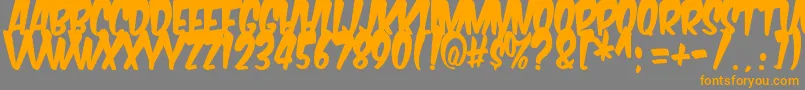 Police Komikabg – polices orange sur fond gris