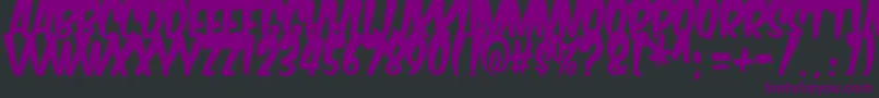 Komikabg Font – Purple Fonts on Black Background