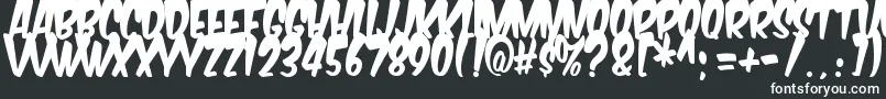 Komikabg Font – White Fonts on Black Background