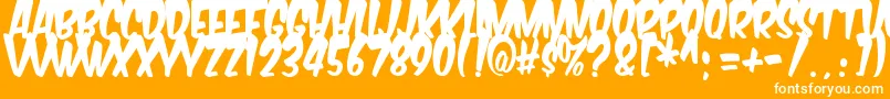 Komikabg Font – White Fonts on Orange Background