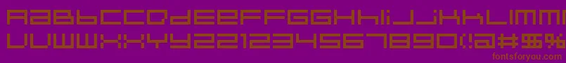 IndieutkaPixel8-fontti – ruskeat fontit violetilla taustalla