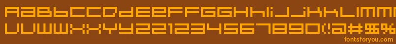 Шрифт IndieutkaPixel8 – оранжевые шрифты на коричневом фоне