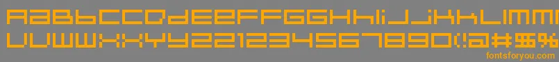 Fonte IndieutkaPixel8 – fontes laranjas em um fundo cinza