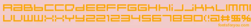 IndieutkaPixel8 Font – Orange Fonts on Pink Background