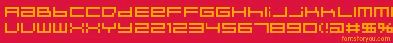 IndieutkaPixel8 Font – Orange Fonts on Red Background