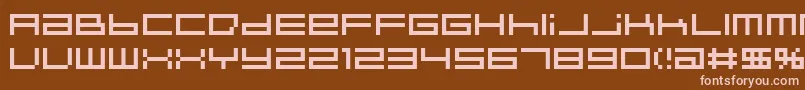 Fonte IndieutkaPixel8 – fontes rosa em um fundo marrom