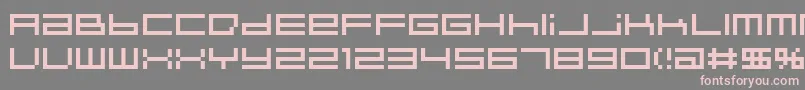 Fonte IndieutkaPixel8 – fontes rosa em um fundo cinza