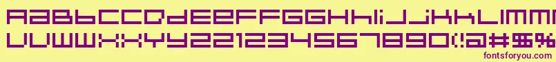 IndieutkaPixel8 Font – Purple Fonts on Yellow Background
