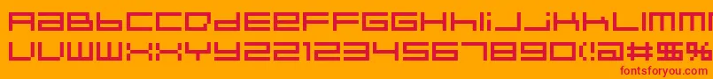 IndieutkaPixel8 Font – Red Fonts on Orange Background