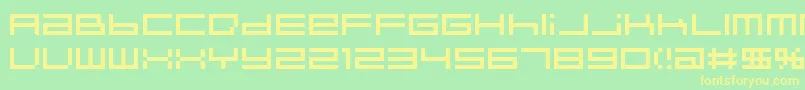 フォントIndieutkaPixel8 – 黄色の文字が緑の背景にあります
