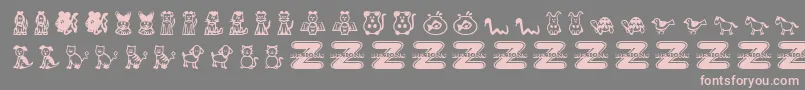 PetAnimals-Schriftart – Rosa Schriften auf grauem Hintergrund