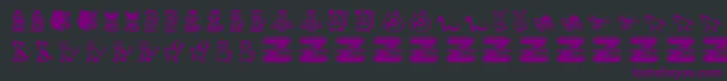 PetAnimals Font – Purple Fonts on Black Background