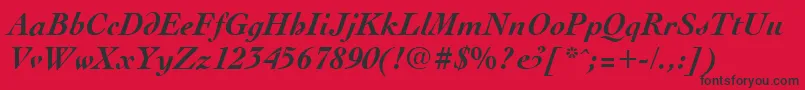 ClergyaRegular Font – Black Fonts on Red Background