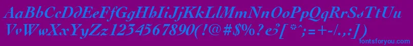 ClergyaRegular Font – Blue Fonts on Purple Background