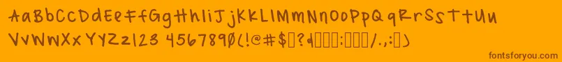 MacadyRegular Font – Brown Fonts on Orange Background