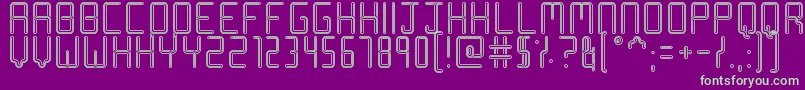 RacetrackStencil Font – Green Fonts on Purple Background