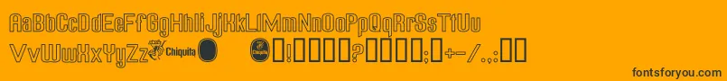 ChiquitaOutlined-Schriftart – Schwarze Schriften auf orangefarbenem Hintergrund