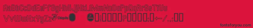 ChiquitaOutlined Font – Black Fonts on Red Background
