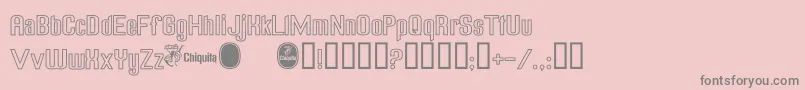 ChiquitaOutlined Font – Gray Fonts on Pink Background