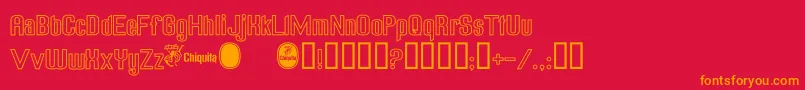 ChiquitaOutlined Font – Orange Fonts on Red Background