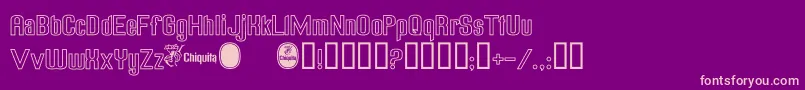 ChiquitaOutlined Font – Pink Fonts on Purple Background