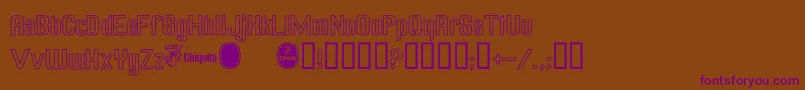 ChiquitaOutlined Font – Purple Fonts on Brown Background