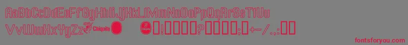 ChiquitaOutlined Font – Red Fonts on Gray Background