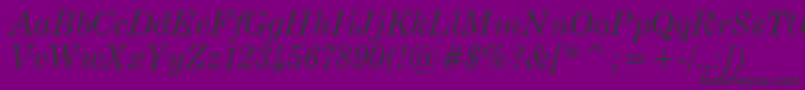 CenturyExpandedItalicBt Font – Black Fonts on Purple Background