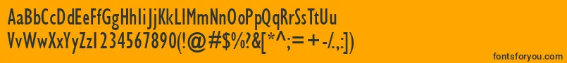 Gimletcondssk Font – Black Fonts on Orange Background