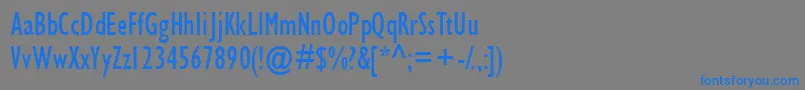 Gimletcondssk-fontti – siniset fontit harmaalla taustalla