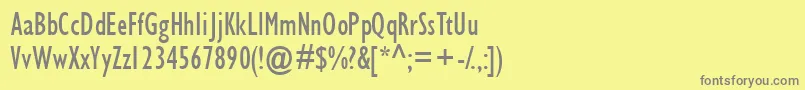 Шрифт Gimletcondssk – серые шрифты на жёлтом фоне