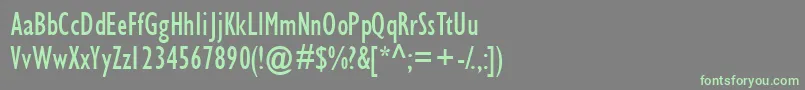 Gimletcondssk Font – Green Fonts on Gray Background