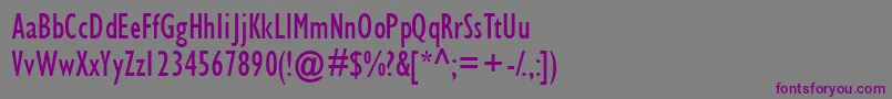 Gimletcondssk-fontti – violetit fontit harmaalla taustalla