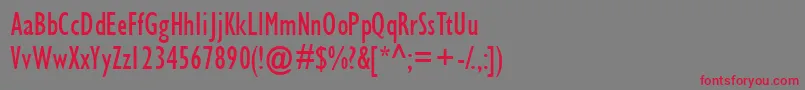 Gimletcondssk Font – Red Fonts on Gray Background