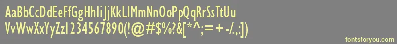 Шрифт Gimletcondssk – жёлтые шрифты на сером фоне