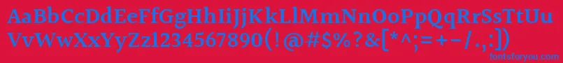 HalantSemibold Font – Blue Fonts on Red Background