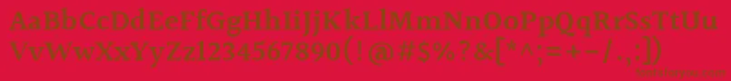 HalantSemibold Font – Brown Fonts on Red Background
