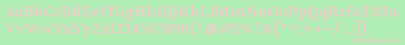 HalantSemibold Font – Pink Fonts on Green Background