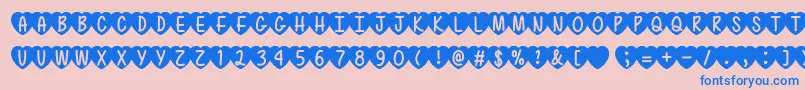 MfLoveIsAwesome2 Font – Blue Fonts on Pink Background