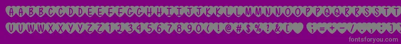 Weitere Informationen zur MfLoveIsAwesome2-Schriftart MfLoveIsAwesome2-Schriftart – Graue Schriften auf violettem Hintergrund
