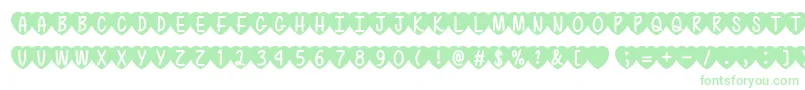 MfLoveIsAwesome2 Font – Green Fonts on White Background