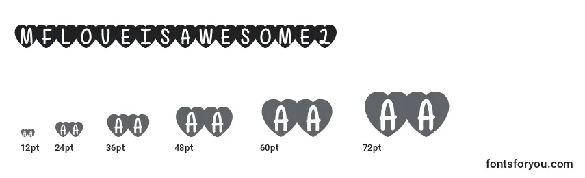 MfLoveIsAwesome2 Font Sizes