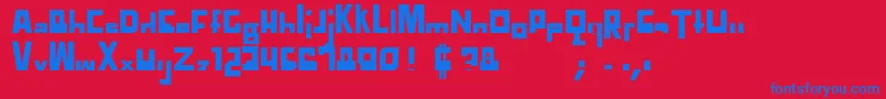 fuente TtdCompadreRegular – Fuentes Azules Sobre Fondo Rojo