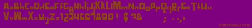 Шрифт TtdCompadreRegular – коричневые шрифты на фиолетовом фоне