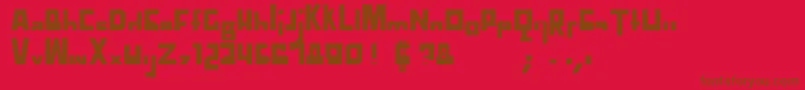フォントTtdCompadreRegular – 赤い背景に茶色の文字