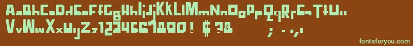 TtdCompadreRegular Font – Green Fonts on Brown Background